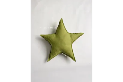 Olive star pillow