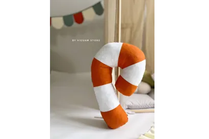 Lollipop pillow (terracotta/white)